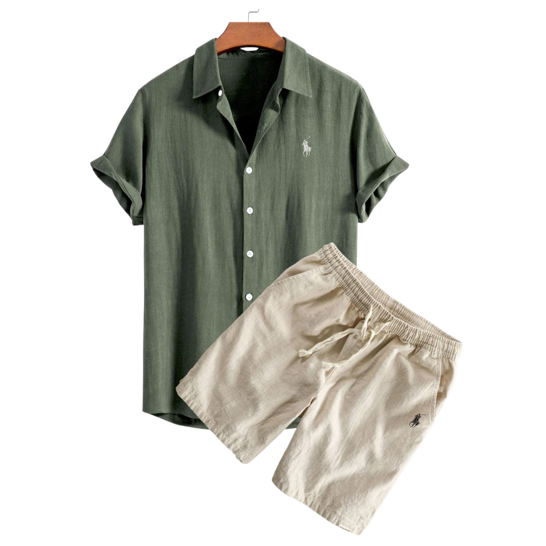 Set Ralph Lauren: camicia e pantaloncini in lino