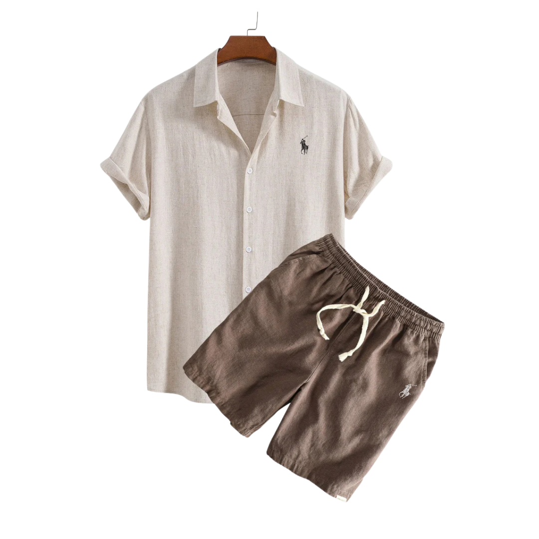 Set Ralph Lauren: camicia e pantaloncini in lino