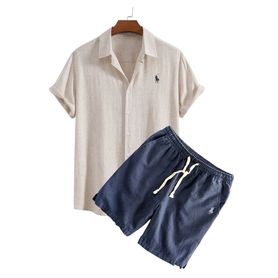 Set Ralph Lauren: camicia e pantaloncini in lino