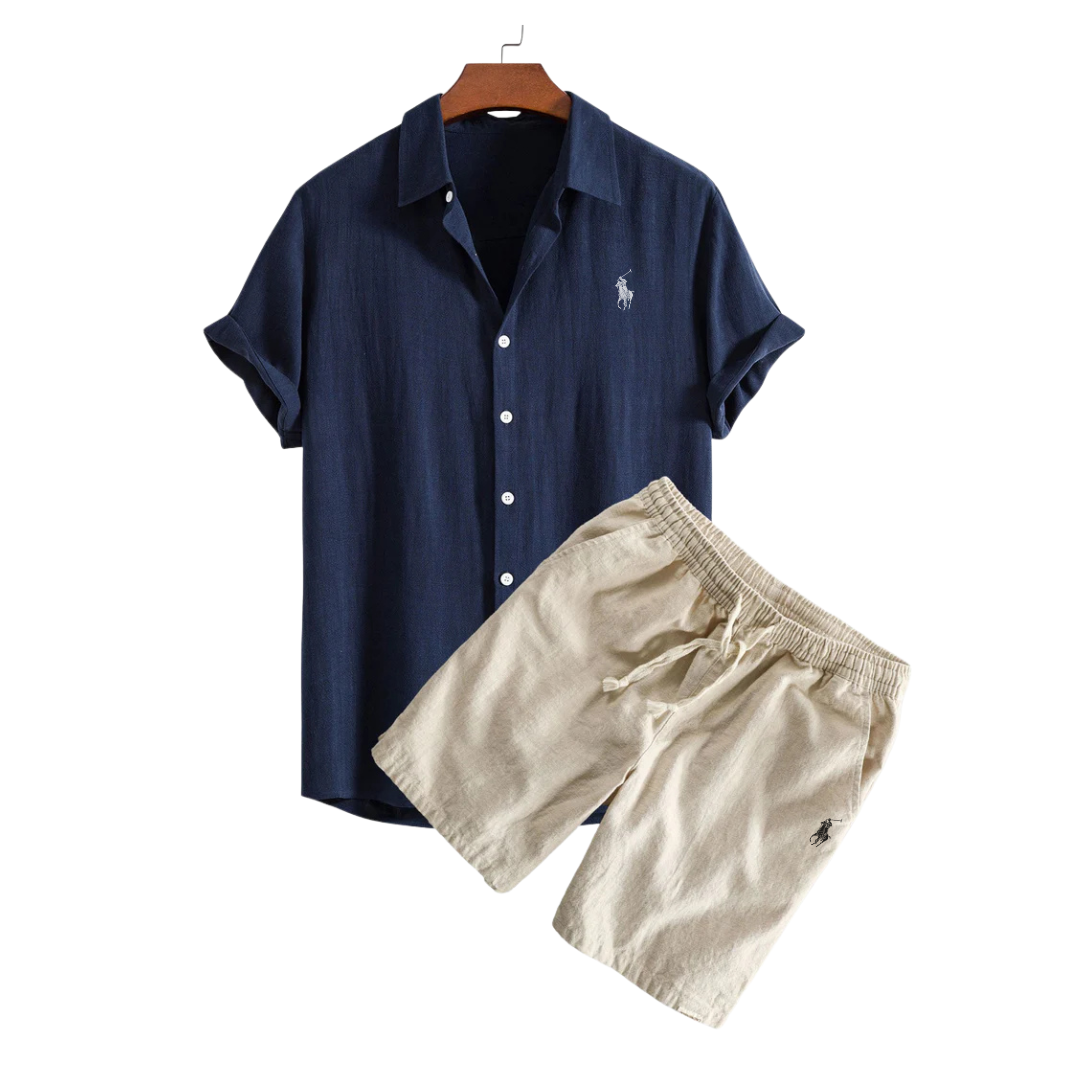 Set Ralph Lauren: camicia e pantaloncini in lino
