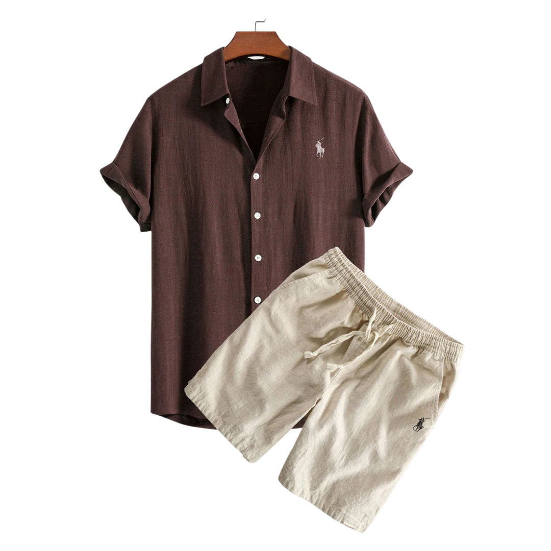 Set Ralph Lauren: camicia e pantaloncini in lino